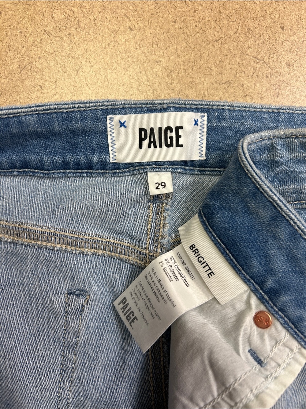 PAIGE Brigitte ripped knees straight Jeans